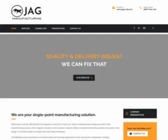 Jag-MFG.com(JAG Manufacturing) Screenshot