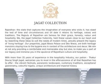 Jagatcollection.com(Find best luxury hotels in Rajasthan. Jagat Collection) Screenshot