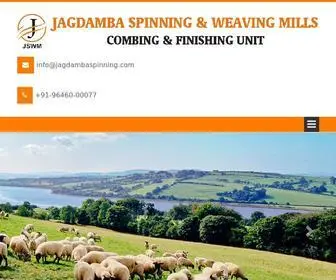 Jagdambaspinning.com(Jagdamba Spinning & Weaving Mills) Screenshot