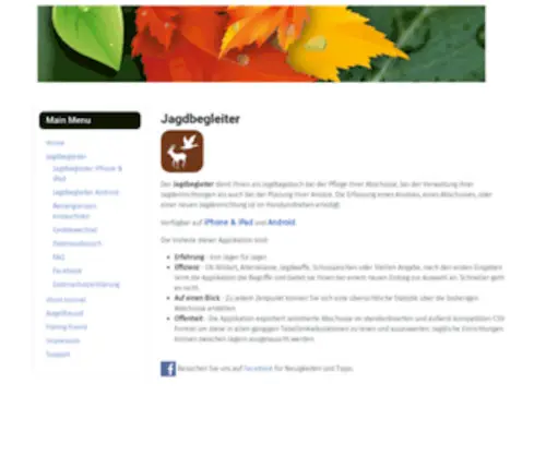 Jagdbegleiter.net(Jagd App für iPhone) Screenshot