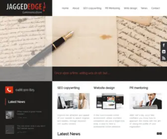 Jaggededgecommunications.com(SEO website copywriting and public relations mentoring specialists) Screenshot