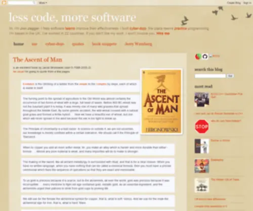 Jaggersoft.com(Less code) Screenshot
