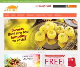 Jaggisweets.com(Jaggisweets) Screenshot