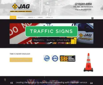 Jagpublicsafety.com(Work Zone Barricade Services) Screenshot