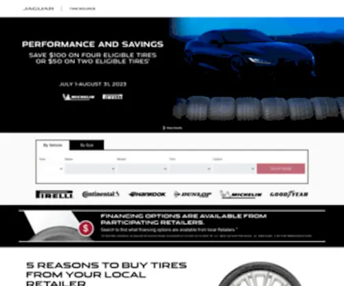 Jaguartiresource.com(Jaguar Tire Source) Screenshot