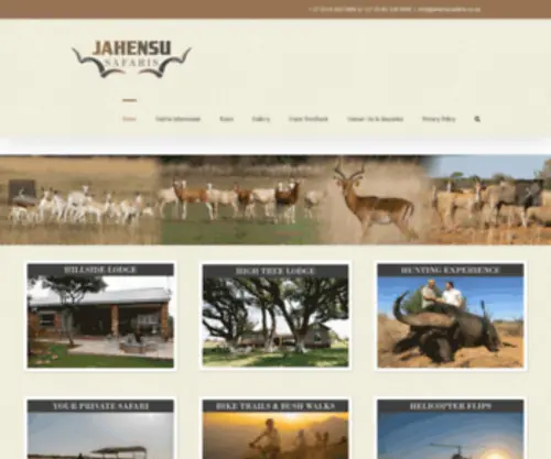 Jahensusafaris.co.za(Jahensu Safaris) Screenshot