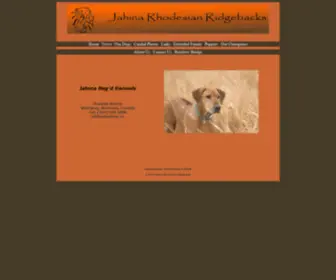 Jahina.ca(Jahina Rhodesian Ridgebacks) Screenshot