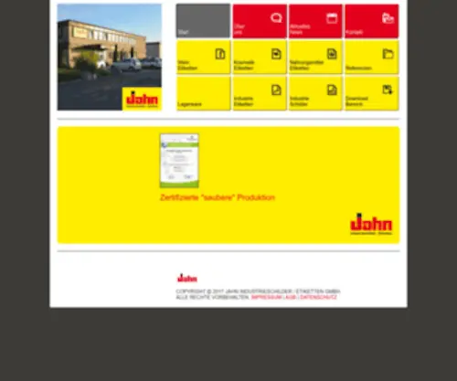 Jahn-Etiketten.de(Industrieschilder und Etiketten) Screenshot