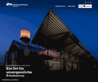 Jahrhunderthalle-Bochum.de(Jahrhunderthalle Bochum) Screenshot