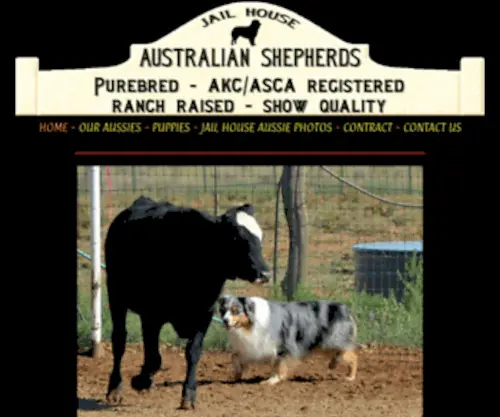 Jailhouseaussies.com(Australian Shepherd Puppies for sale in Arizona) Screenshot