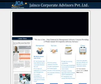Jaincocorporate.com(Jainco Corporate Advoisors Pvt) Screenshot