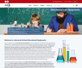 Jaincolab.com(Educational Lab Equipment Manufacturer) Screenshot