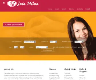 Jainmilan.org(InMotion Hosting) Screenshot