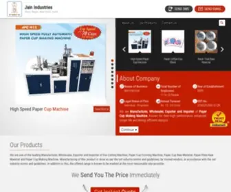 Jainpapercupmachine.com(Jain Industries) Screenshot