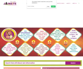 Jainsite.com(The Jainsite World's Largest Jain Website) Screenshot
