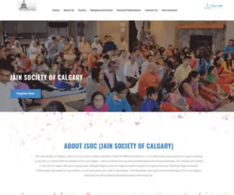 Jainsocietyofcalgary.com(Calgary Jain) Screenshot