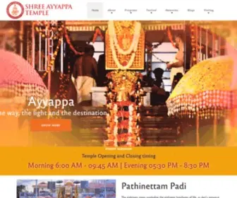 Jaipurayyappa.org(Shree Ayyappa Temple) Screenshot