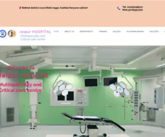 Jaipurhospitalkaithal.org(Multispeciality and Critical care centre India. Jaipur Hospital) Screenshot