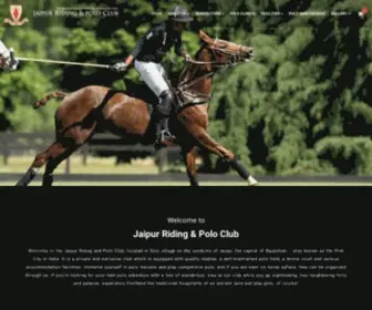 Jaipurpolo.com(Jaipur has an unmatched polo tradition and it gives me great pleasure to see the Jaipur Polo and Riding Club bringing the thrill of polo back to Jaipur) Screenshot