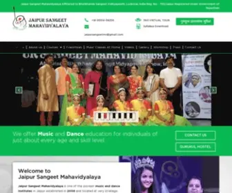 Jaipursangeetmv.com(Jaipur Sangeet Mahavidyalaya) Screenshot