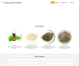 Jaishreenathherbals.in(Ayurvedic Herbal Products manufacturers) Screenshot