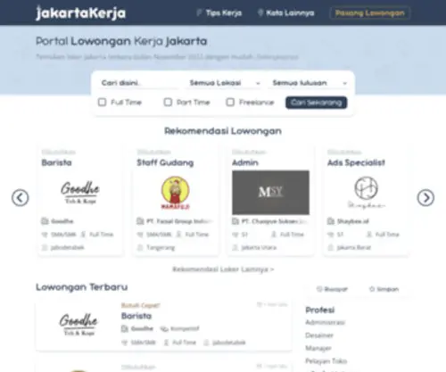 Jakartakerja.com(Loker Jakarta) Screenshot