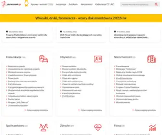 Jakiwniosek.pl(Wnioski, druki i formularze • wzory dokumentów na 2022 rok) Screenshot