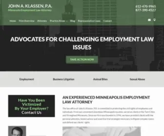 Jaklaw.com(Employment Law Attorney Minneapolis Minnesota) Screenshot