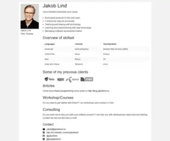 Jakoblind.no(Jakob Lind) Screenshot