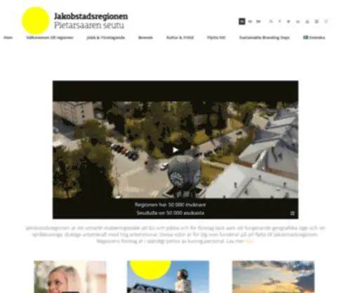 Jakobstadsregionen.fi(Välkommen till oss) Screenshot