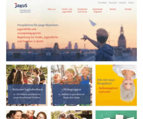 Jakus.org(Perspektiven für junge Menschen) Screenshot