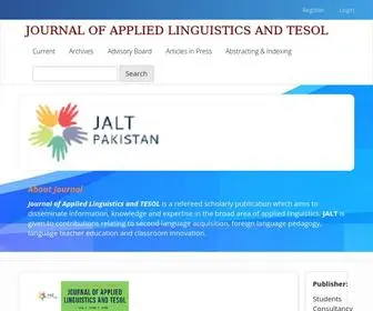 Jalt.com.pk(JOURNAL OF APPLIED LINGUISTICS AND TESOL) Screenshot