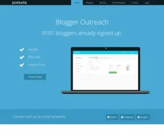 Jamballa.com(Blogger Outreach Platform) Screenshot