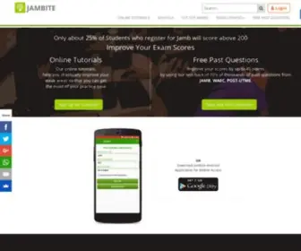 Jambite.com(JAMB, WAEC Past Questions and Answers) Screenshot