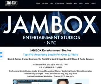 Jamboxstudio.com(JAMBOX Recording Studios Top Music Recording Studio NYC Manhattan JAMBOX ENTERTAINMENT STUDIOS) Screenshot