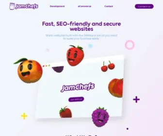 Jamchefs.com(JAMstack developers for hire) Screenshot