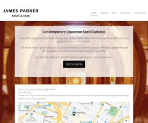 James-Parker.com.au(Japanese Restaurant Perth) Screenshot