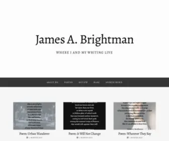 Jamesabrightman.com(Where I and My Writing Live) Screenshot