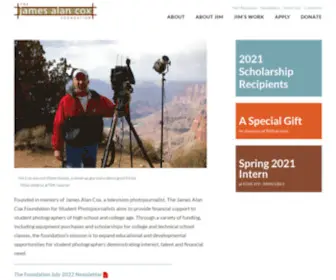 Jamesalancoxfoundation.org(The James Alan Cox Foundation for Student Photojournalists) Screenshot