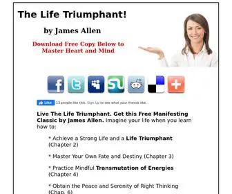 Jamesallenthelifetriumphant.com(The Life Triumphant by James Allen) Screenshot