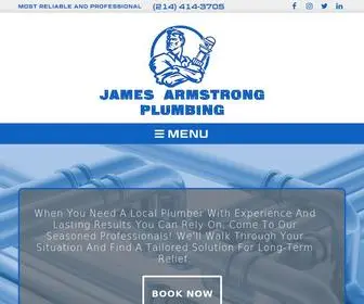 Jamesarmstrongplumbing.com(#1 Plumbing & Water Heater Services Mesquite) Screenshot
