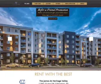 Jamesatheritage.ca(Brand new apartments in SW Edmonton. The James at Heritage) Screenshot