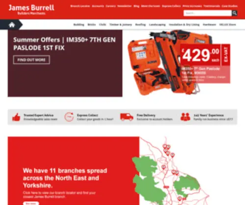 Jamesburrell.com(James Burrell Builders Merchants) Screenshot