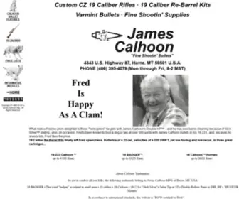 Jamescalhoon.com(James Calhoon Fine Shootin' Bullets Main Page) Screenshot