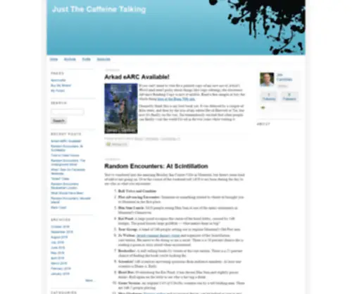 Jamescambias.com(Just The Caffeine Talking) Screenshot