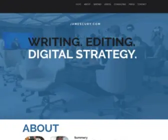 Jamescury.com(Digital Strategy And Editing Consulting) Screenshot