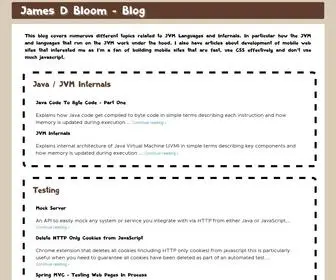 Jamesdbloom.com(Blog) Screenshot