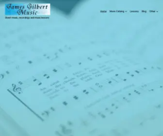 Jamesgilbertmusic.com(Sheet music) Screenshot