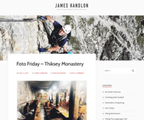 Jameshandlon.com(Would-be mountaineer and idiotic adventurer) Screenshot