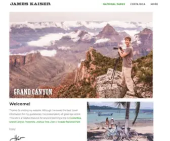 Jameskaiser.com(National Park Travel Guides) Screenshot
